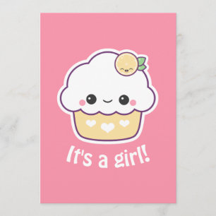 Convites Chamadas para Cupcake de limão-branco