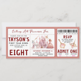 Convites Chamando todas as princesas de Castelo Mágico 8º a