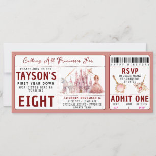 Convites Chamando todas as princesas de Castelo Mágico 8º a