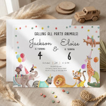 Chamando Todos Animais de Festa Jantar de Aniversá
