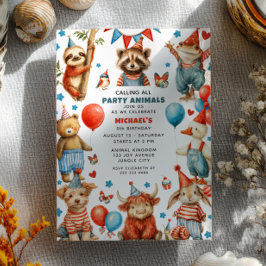Convites Chamando Todos os Animais da Festa de Aniversário