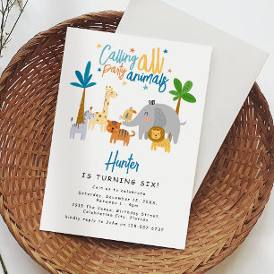 Convites Chamando todos os animais de festa