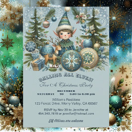 Convites Chamando todos os Elves Snowflakes de Festa de Nat