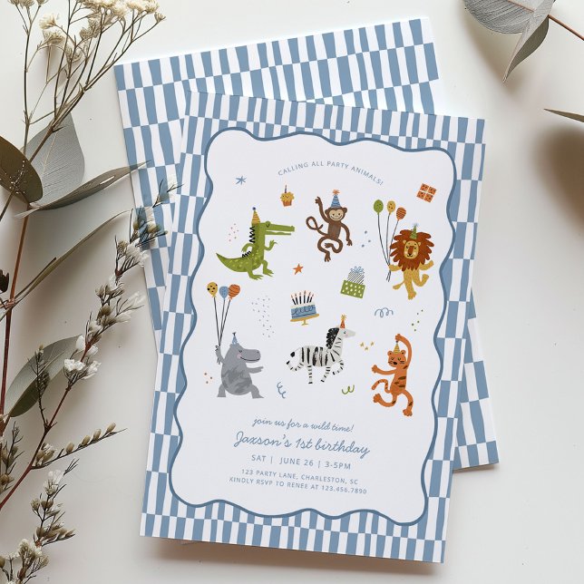 Convites Chamando Todos os Feras da Festa Aniversário Safar (Criador carregado)