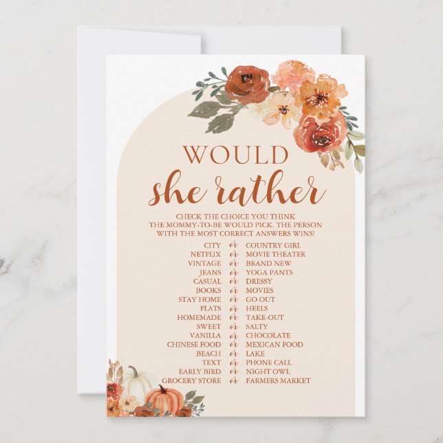 Convites Chamar Abóbora Ela Preferencialmente Jogo De Chá d (Frente)