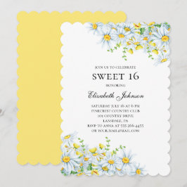 Convites Chamomila. Flores doces 16. 16.º aniversário Flora
