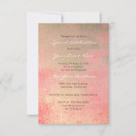 Convites Champaço Dourado Sepia Coral Branco Metálico Mínim