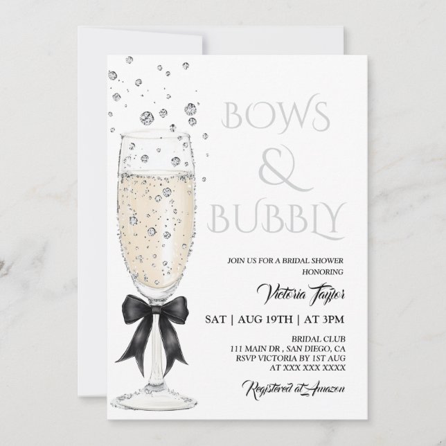 Convites Champagne Arcos e Bridal Shower Espumante (Frente)