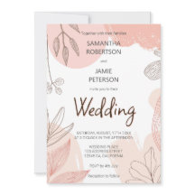 Champagne Blush Pink - Casamento Floral Desenhado