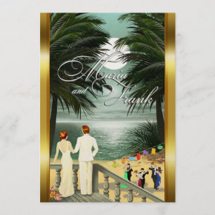 Convites Champagne Brilho Casamento M&F