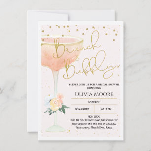 Convites Champagne Brunch Chá de panela Bubble Convide