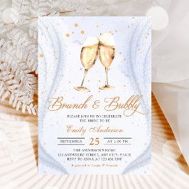 Convites Champagne Brunch e Chá de panela de espuma