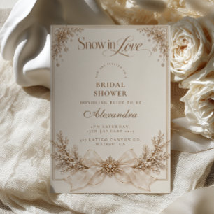 Convites Champagne Neve no Amor Chá de Noiva