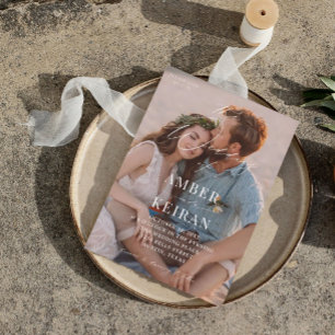 Convites Champagne Shades - Foto de Casamento V2