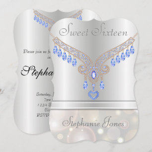Convites Champanhe Bokeh Blue Topaz Sween