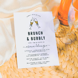 Convites Champanhe Brunch e Bridal Shower Borbulhante