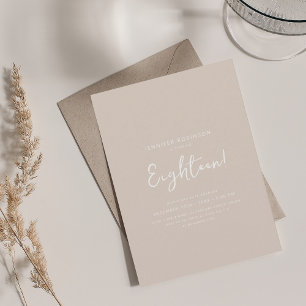 Convites Champanhe de aniversário do Elegant Modern Script
