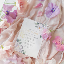 Convites Champanhe de Aquarela e Bridal Floral Brunbble