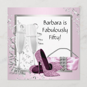 Convites Champanhe de salto alto As mulheres de aniversário