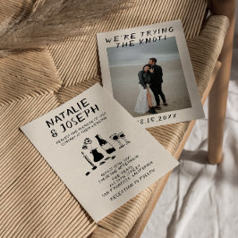 Convites Champanhe Desenhado À Mão Simples Casamento Fotogr