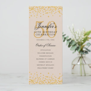 Convites Champanhe do menu Confetti Dourado do Programa de 