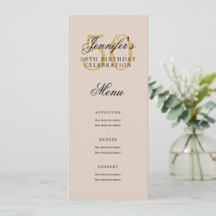 Convites Champanhe Dourado do menu de Festa de aniversário 