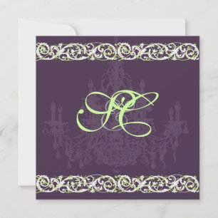 Convites Chandelier + ferro em formas brutas + videiras