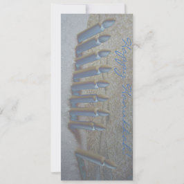 Convites Chanucá na neve! placa plana em papel metálico