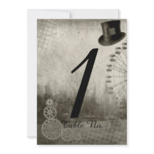 Chapéu Alto de Carnaval Steampunk Número da Mesa d