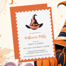 Chapéu de Bruxa Caprichoso Moderno de Halloween