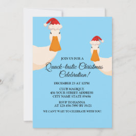 Convites Chapéu de Natal simples pato engraçado e minimalis