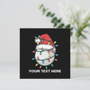 Convites Chapéu de Papai Noel com Bolas de Golfe Personaliz