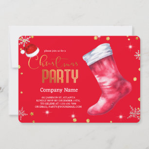 Convites Chapéu Elegante de Papais noeis de Natal,Stocks de