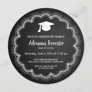 Convites Chapéu graduado lunático do quadro do Bohemian