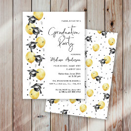 Convites Chapéus de festa de formatura com balões