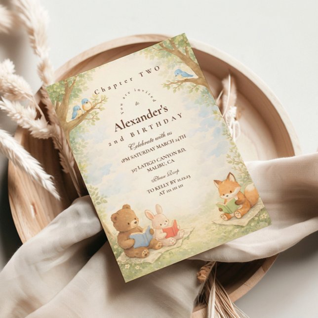 Convites Chapter Two Little Reader Birthday (Criador carregado)
