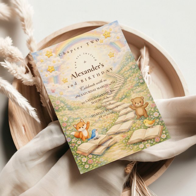 Convites Chapter Two Turning Pages Birthday (Criador carregado)