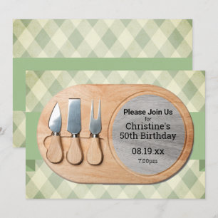 Convites Charcutero Personalizado da Placa de Queijo