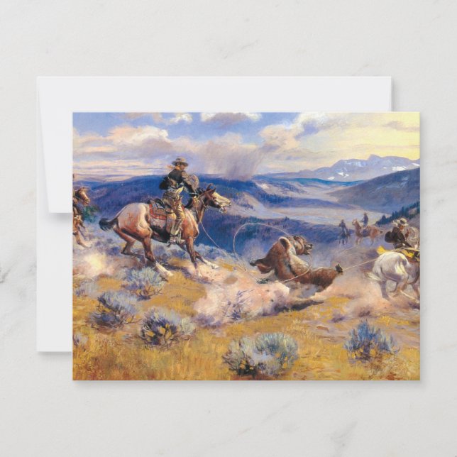 Convites Charles M. Russell's Loops e Swift Horses (1916) (Frente)