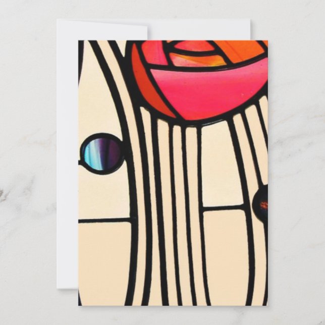 Convites Charles Rennie Mackintosh StainGlass (Frente)