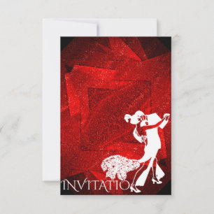 Convites Charleston do Partido da Paixão Vermelha