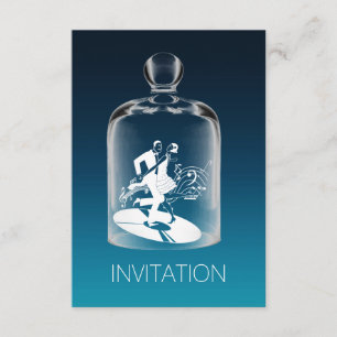 Convites Charleston Festa de aniversário Vip Aquatic Ombre