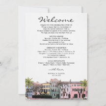 Charleston Rainbow Row SC Wedding Letter
