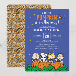 Convites Charlie Brown e Gang Pumpkin Chá de fraldas