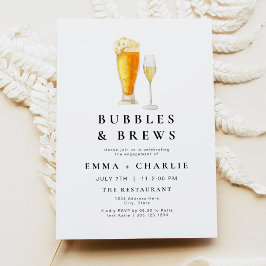 Convites CHARLIE Modern Bubbles and Breve Festa de noivado