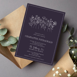 Convites Charlotte Floral Cores Curadas Chá de panela