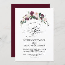 Charm Burgundy Blush Ivory Floral Bloom Casamento