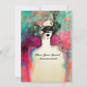 Convites CHARM MONOGRAM , Festa de Máscaras dos 16 Anos