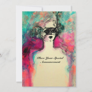 Convites CHARM MONOGRAM , Festa de Máscaras dos 16 Anos Doc