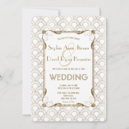 Convites Charm Old Hollywood Excelente Gatsby White Wedding